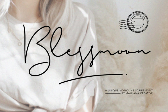 Blessmoon: A Delicate Script Handwritten Font for Crafters