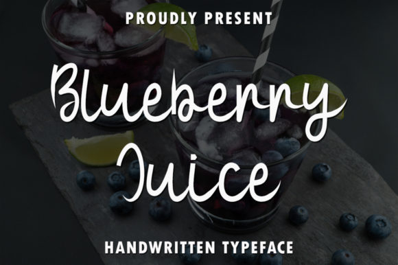 Blueberry Juice Font for Small Business Branding