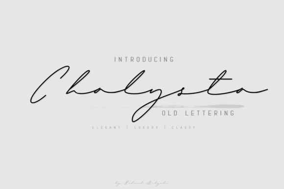 Chalysta: A Thin Script Font for Elegant Branding