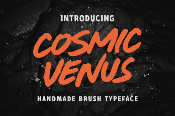Cosmic Venus Brushed Typeface for Bold Headlines