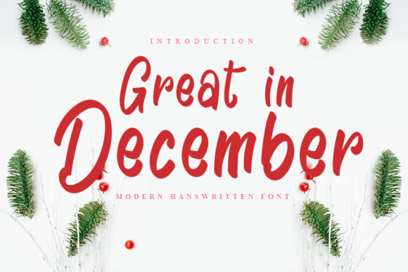 Great in December: A Joyful Script Typeface for Designers