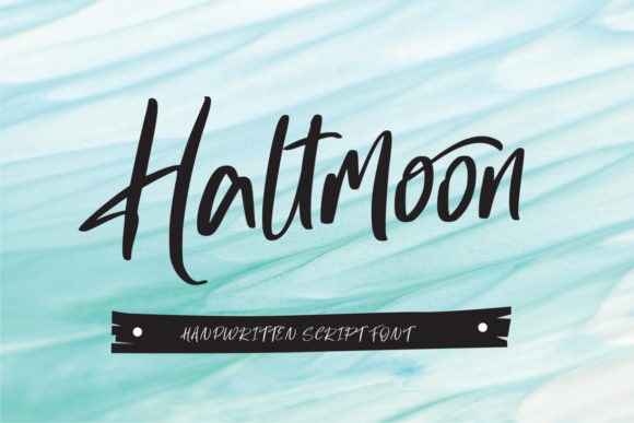 Haltmoon Font: Bold Handwritten Style for Brands