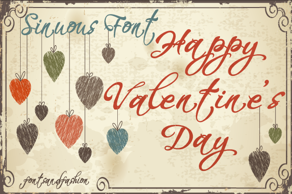 Happy Valentine s Day Font for Makers
