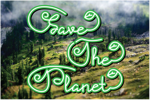Save the Planet Font for Eco Web Design